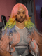 Dorsanee Ombre Pink Yellow Green Blue Color 13x4 HD Lace Front Human Hair Wigs