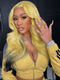 Dorsanee Ombre Yellow Color Black Ends HD 13x4 Lace Front Virgin Human Hair Wig