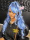 Dorsanee Pastel Light Blue Body Wave 13x4 HD Lace Front Virgin Human Hair Wigs