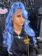 Dorsanee Pastel Light Blue Body Wave 13x4 HD Lace Front Virgin Human Hair Wigs
