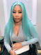 Dorsanee Pastel Light Blue Bone Straight Virgin Remy Human Hair Wigs
