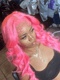 Dorsanee Pink Body Wave 13x4 Transparent HD Lace Front Human Hair Wigs