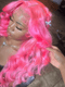 Dorsanee Pink Body Wave 13x4 Transparent HD Lace Front Human Hair Wigs