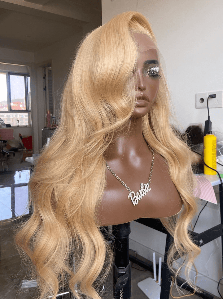 Dorsanee Strawbeerry Honey Blonde Body Wave Lace Front Human Hair Wigs