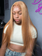 Dorsanee Strawbeerry Honey Blonde Bone Straight Virgin Human Hair Wigs