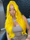 Dorsanee Yellow 200 Density Straight Body Wave HD Lace Front Hair Wigs