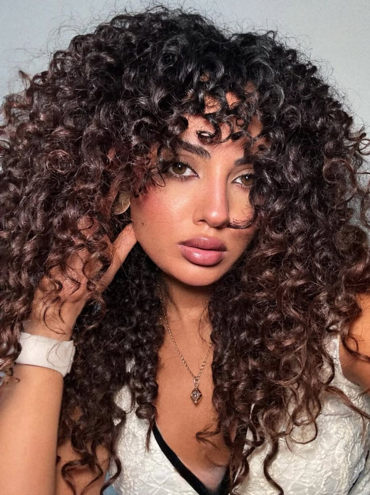 Dorsanee 250 300 Density Bouncy Loose Curls 13x4 HD Lace Front Virgin Human Hair Wigs