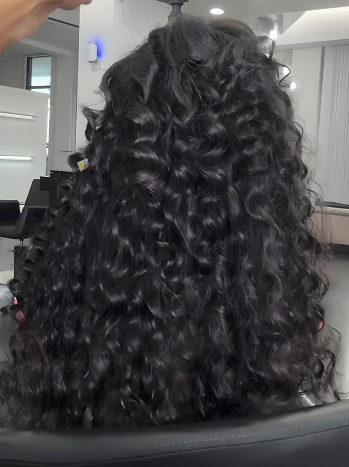 Dorsanee 250 300 Density Bouncy Wand Curls 13x4 Lace Front Virgin Human Hair Wigs