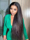 Dorsanee 250 300 Density Yaki Kinky Straight 13x4 Lace Front Human Hair Wigs