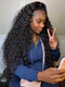 Dorsanee 250 Density 360 Lace Frontal Bohemian Deep Wave Curly Human Hair Wigs