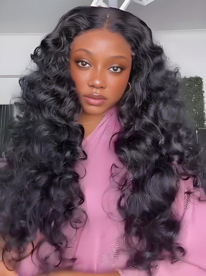 Dorsanee 250 Density Loose Body Wave Curls 13x4 Lace Front Virgin Human Hair Wigs