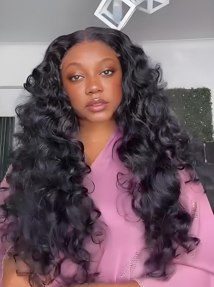 Dorsanee 250 Density Loose Body Wave Curls 13x4 Lace Front Virgin Human Hair Wigs