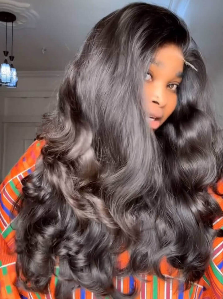 Dorsanee 300 Density Bouncy Body Wave 13x4 HD Lace Front Virgin Human Hair Wigs