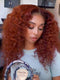 Dorsanee 300 Density Copper Red Bouncy Loose Curls 13x4 Lace Front Human Hair Wigs