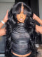 Dorsanee 300 Density Curtainn Bangs Body Wave 13x4 Lace Front Virgin Human Hair Wigs