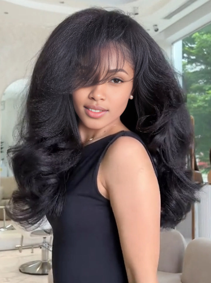 Dorsanee 300 Density Yaki Loose Body Wave Premium Virgin Human Hair Wigs