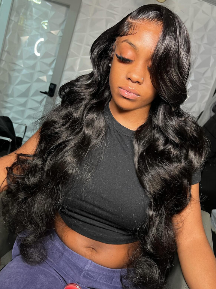 Dorsanee 30 32 inch Full 300% Density 13x4 HD Lace Front Straight Wave Curls Human Hair Wigs