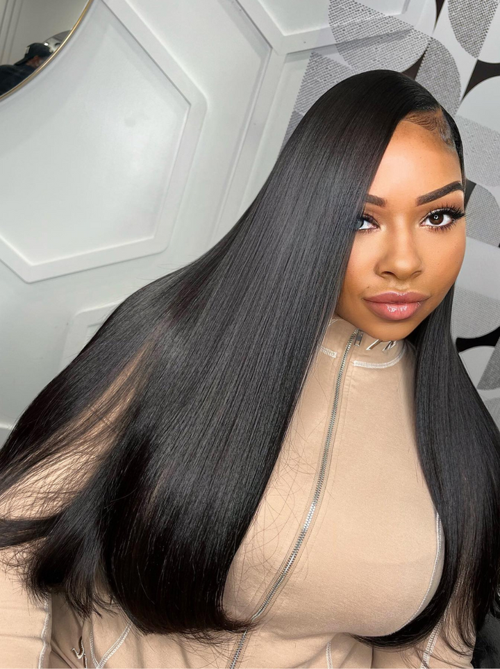 Dorsanee 30 32 inch Full 300% Density 13x4 HD Lace Front Straight Wave Curls Human Hair Wigs