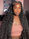 Dorsanee 360 Full Lace Frontal Bohemian Crimped Deep Wave Human Hair Wigs
