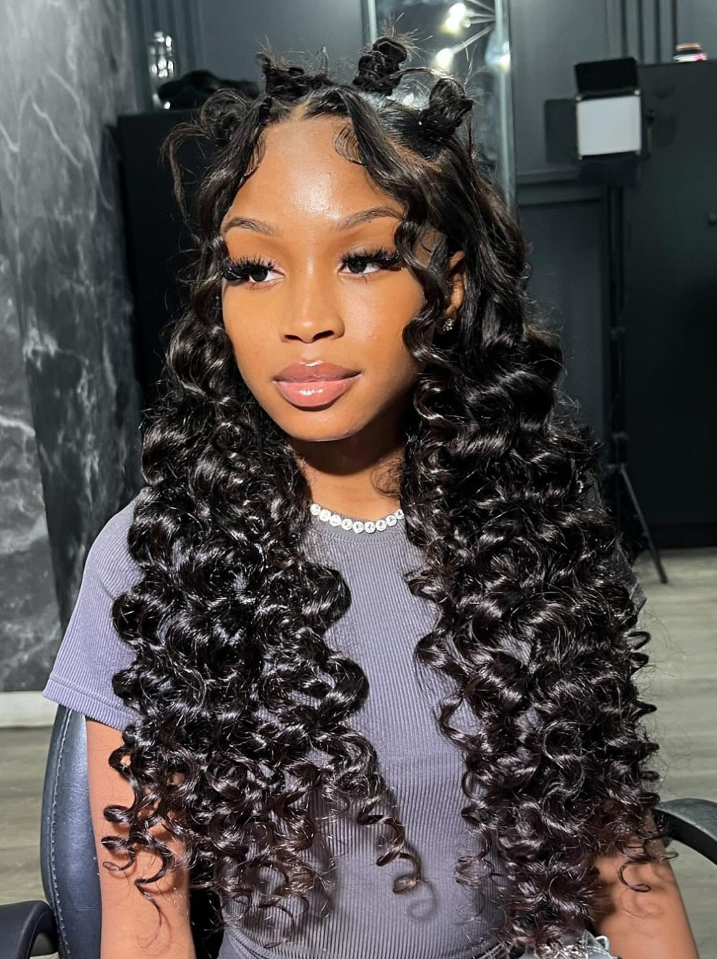 360 Ventilated Lace Frontal Loose Deep Wave Wand Curls Human Hair Wigs ...