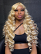 Dorsanee 200 Density 613 Blonde Wand Curls 13x4 Lace Front Loose Deep Wave Human Hair Wigs