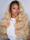 Dorsanee 613 Blonde With Dark Roots Body Wave 13x4 Lace Front Human Hair Wig