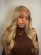 Dorsanee Dirty Ash Blonde Body Wave 13x4 Lace Front Closure Human Hair Wigs