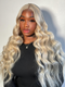 Dorsanee Ash Blonde Loose Wave Curls 13x4 Lace Front Human Hair Wigs