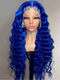 Dorsanee Blue Deep Wave Curly 13x4 Lace Front Virgin Human Hair Wigs