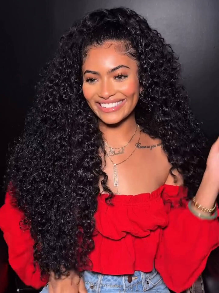 Dorsanee Bouncy Spiral Loose Water Wave Curls 13x4 Lace Front Virgin Human Hair Wigs