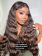 Dorsanee Brown Deep Wave 4C Edges 13x4 HD Lace Front Virgin Human Hair Wigs