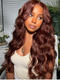 Dorsanee Dark Chestnut Chocolate Brown 13x4 Lace Front Body Wave Human Hair Wig