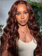 Dorsanee Dark Chestnut Chocolate Brown 13x4 Lace Front Body Wave Human Hair Wig