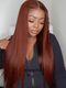 Drsanee Chocolate Brown Wigs Straight Hair 5x5 Lace Closure Wigs