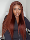 Dorsanee Chocolate Brown HD Transparent Straight Lace Front Human Hair Wigs Colored 13x4 Lace Frontal Wig