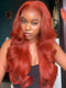 Dorsanee Copper Red Ginger 13x4 Transparent Lace Front Human Hair Wig