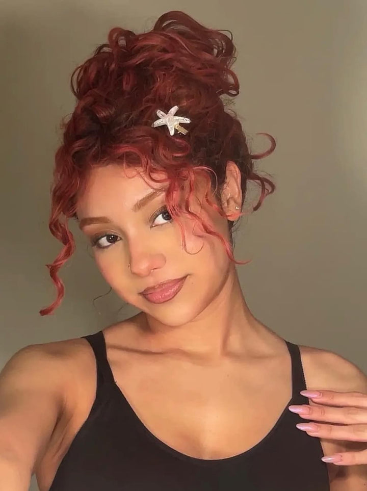 Dorsanee Copper Red Ginger Loose Curls 13x4 HD Lace Front Human Hair Wig