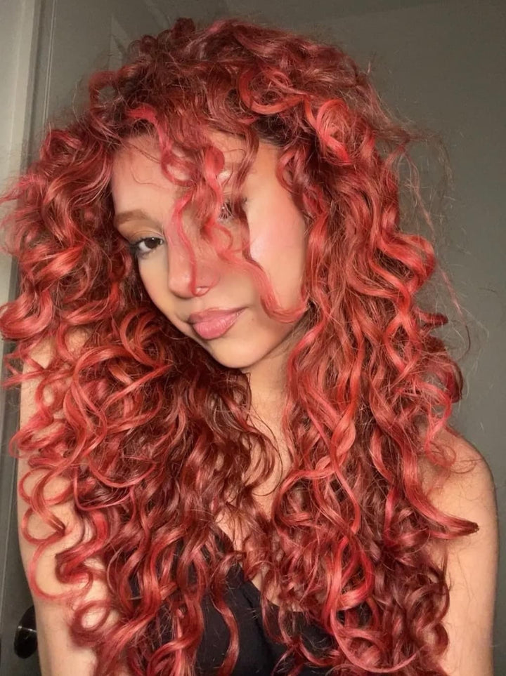 Dorsanee Copper Red Ginger Loose Curls 13x4 HD Lace Front Human Hair Wig