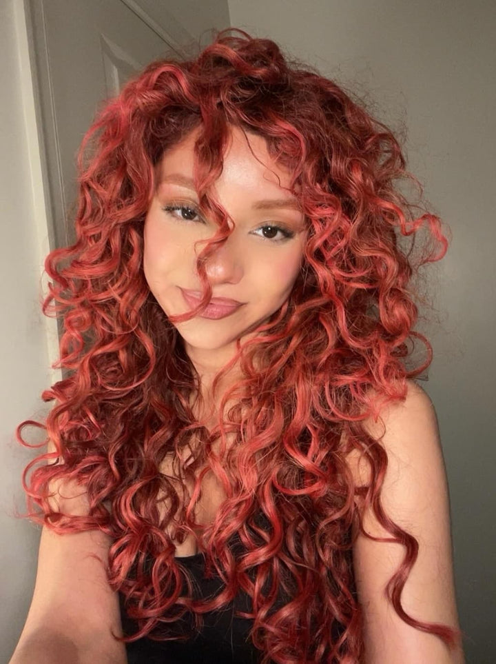 Dorsanee Copper Red Ginger Loose Curls 13x4 HD Lace Front Human Hair Wig
