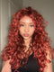 Dorsanee Copper Red Ginger Loose Curls 13x4 HD Lace Front Human Hair Wig