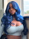 Dorsanee Dark Blue Body Wave 13x4 HD Lace Front Virgin Human Hair Wigs