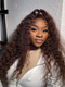 Dorsanee 250 Density Chocolate Brown Deep Wave Curly 13x4 Lace Front Human Hair Wigs