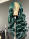 Dorsanee 200 Density Emerald Green 13x4 Lace Front Wave Human Hair Wigs