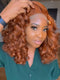 Dorsanee Ginger Orange Mature Short Bob Loose Body Wave Human Hair Wigs