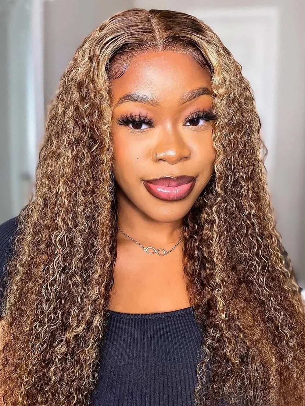 Dorsanee_Hair_Brown_Highlight_#P4_27_Jerry_Curly_5x5_13x4_HD_Lace_Frontal_Human_Hair_Wigs_100%_Human_Hair
