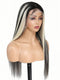 Dorsanee Hair P1B/613 Highlights Colored Straight Hair 13x4 Lace Frontal Human Hair Wigs Blonde With Black Colored Wig For Women Virgin Hair