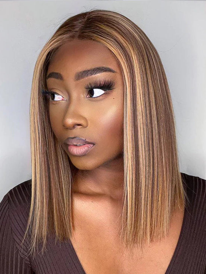 Dorsanee_Hair_P4_27_Highlight_Straight_Bob_Wigs_4x4_13x4_Lace_Front_Human_Hair_Wig_100%_Hair
