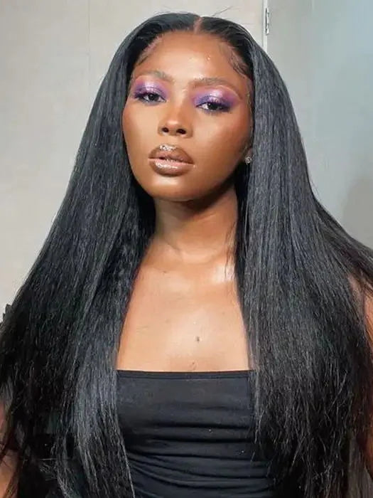Dorsanee Hair Straight 6x6 HD Lace Closure Glueless Wig Kink Straight 180% Density Human Hair Wig
