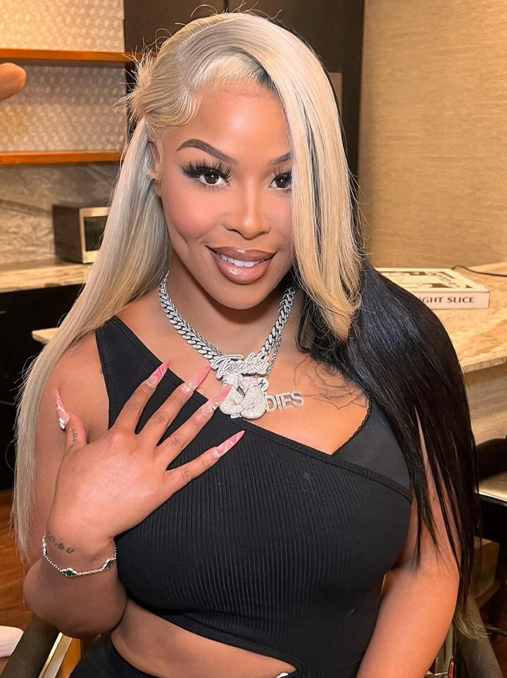 Dorsanee Half Black Half Honey Blonde 200 Density 13x4 Lace Front Human Hair Wigs