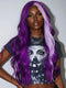 Dorsanee Halloween Cosplay Lavender Streak Purple 13x4 Lace Front Human Hair Wigs